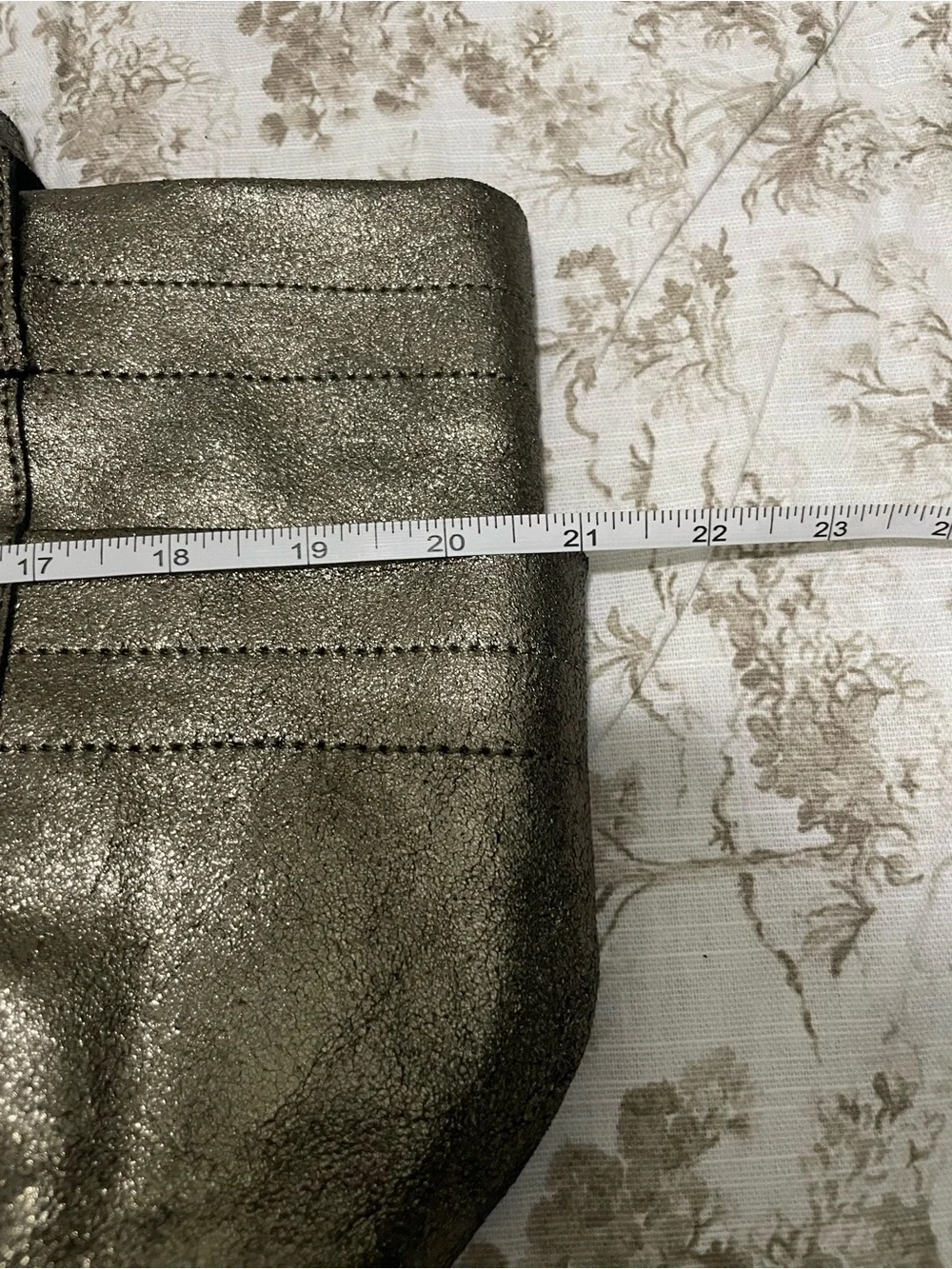 Metallic Bronze Hobo Tote Bag for Women